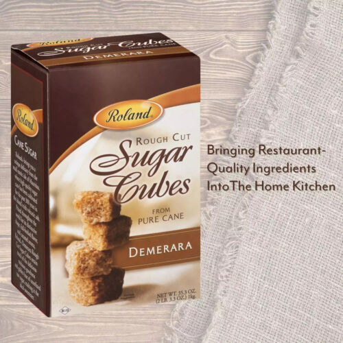 Roland Foods Demerara Rough Cut Brown Sugar Cubes, Sugar in the Raw, 35.2 Oz - Picture 2 of 4