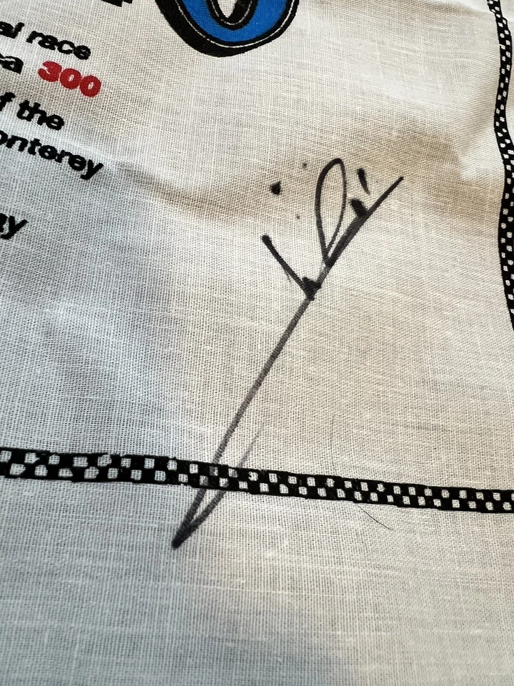 VTG Mario Andretti Final Race Handkerchief SIGNED 1994 Grand Prix Monterey - Image 2 of 4