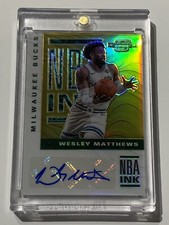 2019-20 Panini Optic Wesley Matthews /10 GOLD NBA Ink Auto SSP - MINT