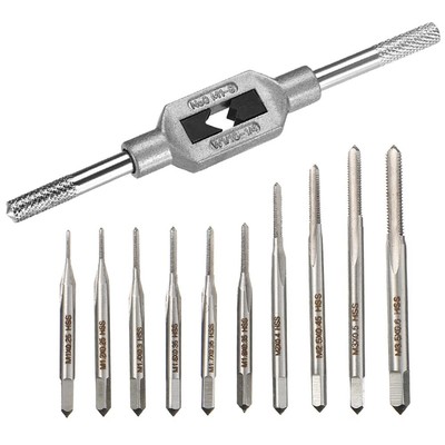 10pcs Micro Taps Bit Small Hand Screw Thread Taps M1-M3.5 HSS Mini Metric Plu...