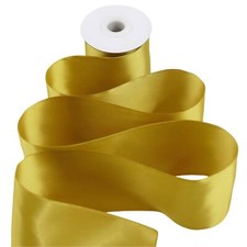 Solid Color Satin Ribbon 3 inch x 10 Yards Roll Dijon Double Faced Satin Ribb...