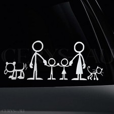 My Family Member Figures Car Vinyl Decal Sticker Reflective Window Sign Stickers