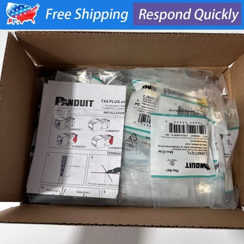 50PCS NEW For Panduit Giga TX Cat6 jack CJ688TGYL CJ688TGIW CJ688TGGR CJ688TGRD - Afbeelding 20 van 54