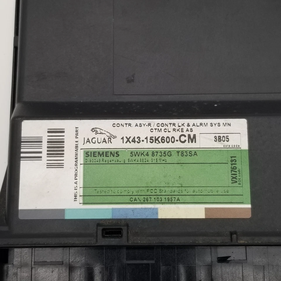Jaguar X Type 2002 2003 chasis ECM carrocería control BCM 1x4315k600 cm Foto 3 de 4