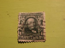 US POSTAGE.  LOT de 2 TIMBRES de  1 CENT BENJAMIN FRANKLIN.