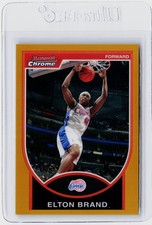 2007-08 BOWMAN CHROME GOLD REFRACTOR #42 - ELTON BRAND #ED 86/99