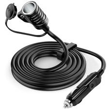 Prolunga 5Mt Presa Cavi Accendisigari 12V/24V, 16 AWG Spinotto Con Fusibile 15A