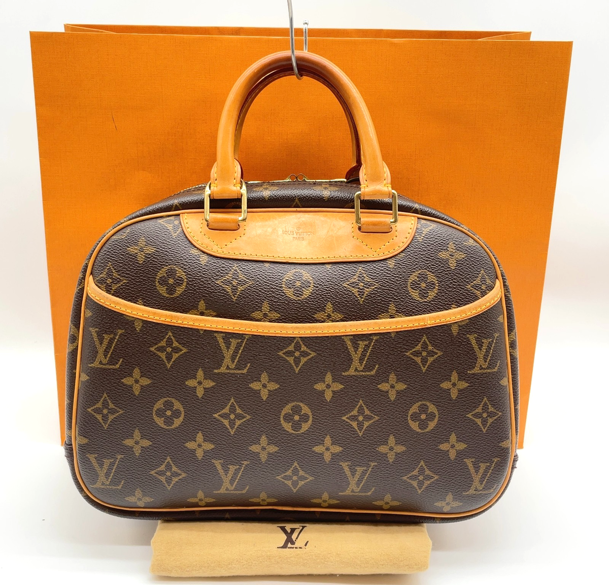 る〜か　ブラウン Auth Louis Vuitton Monogram Trouville M42228 Hand bag W/Dustbag