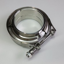 2.5 Inch V-band Clamp Kit Stainless Steel Flat Flanges Turbo Exhaust Downpipe 2.5 Inch V-band Clamp Kit Stainless Steel Flat Flanges Turbo Exhaust Downpipe