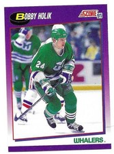 BOBBY HOLIK 1991-92 SCORE CARD NEAR MINT CONDITION