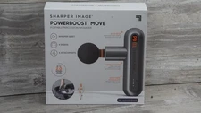 Sharper Image Powerboost Move Deep Tissue Travel Percussion Massager - Dark Gray