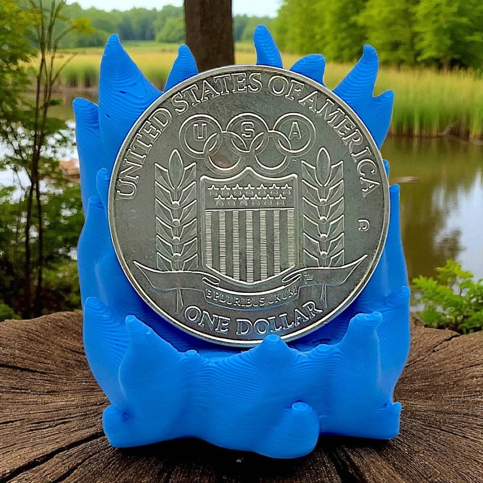 1992 P Olympic Baseball $1 Silver Commemorative Dollar Coin 90% BU/Proof - Image 2 of 2