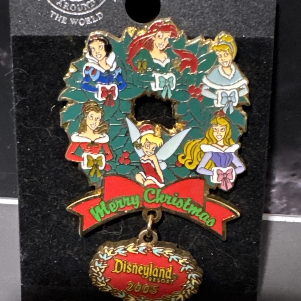 DLR - Corona de vacaciones 2005 - Princesa - Feliz Navidad Disney Pin 42907 Foto 2 de 3
