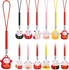 Lucky Cat Keychain Charms Maneki Neko Pendant Japanese Keychain Gifts Good Luck