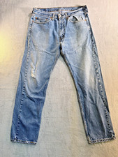 Levi’s 505 Regular Fit Jeans Mens W36 (36) L32 (31) Vintage Zip Fly Red 'R' Tab