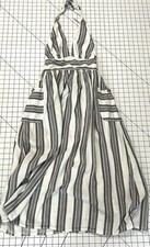 Urban Outfitters Sundress Dress Womens  Halter Smocked Cottage Backless Linen XS
