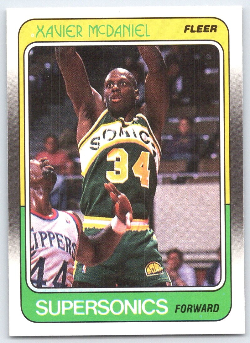 1987-88 Fleer #73 Xavier McDaniel Seattle SuperSonics