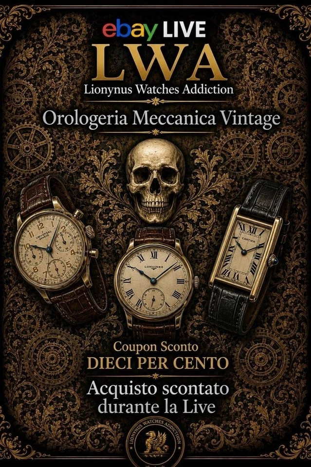 Lionynus Watches Addiction "Orologeria Meccanica Vintage" Codice SCONTO 10%