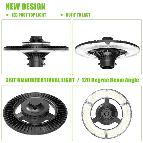 Outdoor Post Top Lights 200W 30000LM LED Street Area Pole Light Fixture 100-277V - Picture 10 of 11