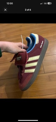 adidas SZ 7.5 W. Wales Bonner Samba Nylon Low Top Fox Brown Beige