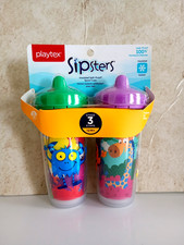 Playtex Sipsters Stage 3 Insulated Spout Sippy Cups 2 Pack 9oz Spill Proof