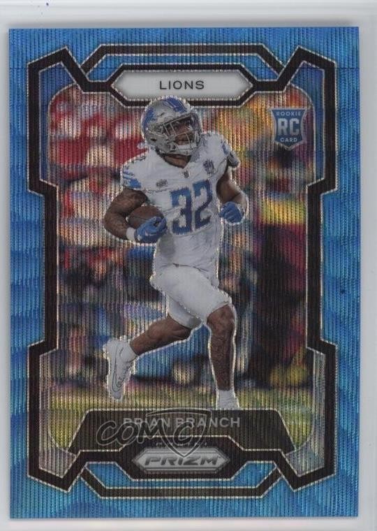 2023 Panini Prizm Rookies Blue Wave 90/199 Brian Branch #328 Rookie RC 0xu5