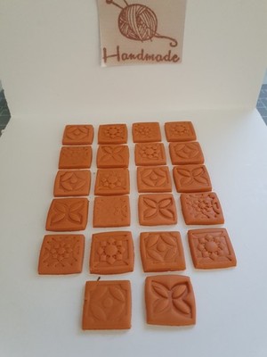 Dolls House Miniature 1.12th Scale Dolls House clay terracotta tiles x 22 raw