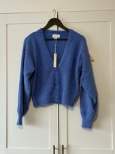 BNWT Dancing Leopard “Harper” Cornflower Blue Cropped Cardigan – Size 6