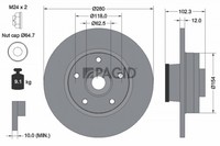 2X Bremsscheibe Pagid 54537NC FüR Opel Vivaro X83 Bus A07 Dti 16V Cdti Ecotec 2