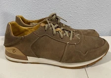 OluKai Huakai Li Shoes Mens Size 10 Brown Leather Lace Up Casual 10406-1010