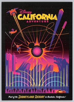 Disneyland Disney California Adventure Exclusive Art Postcard by Eric Tan 5x7