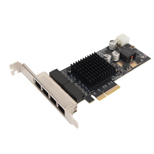 1000Mbps 4 RJ45 Port Network Card For 350 Chip PCI Express X4 NIC Gigab CB - Afbeelding 9 van 22
