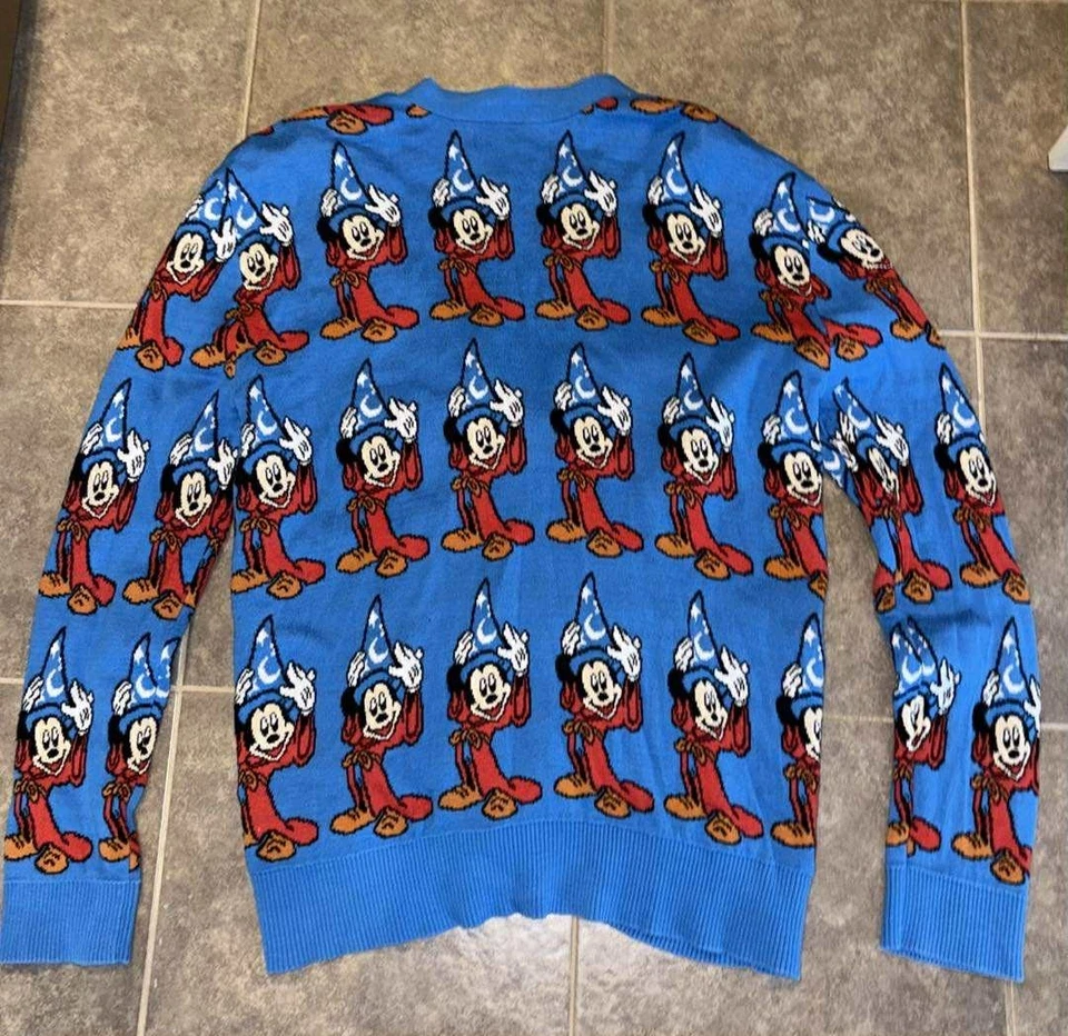 Cárdigan Disney Hechicero Mickey Mouse Fantasía 80 Aniversario Talla L Foto 3 de 3