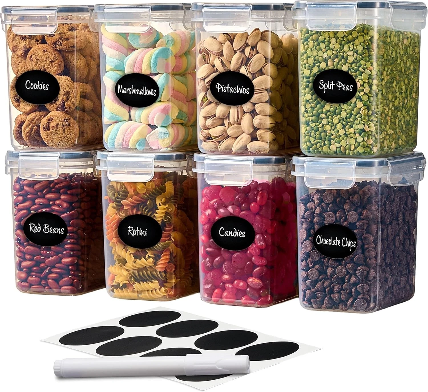 Airtight Food Storage Container Set 8 Pieces 1.4L Plastic BPA Free Kitchen
Opens in a new window or