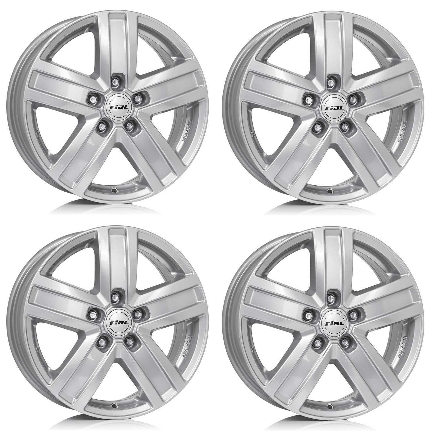 4 Rial Transporter wheels 7.0Jx17 ET55 5x120 SIL for MAN TGE