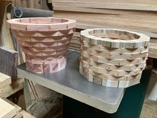 2 Segmented BOWL Blanks WALNUT LOCUST Cedar SYCAMORE *FREE SHIPPING* lathe