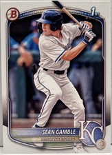 2025 Bowman Draft Sean Gamble 1st Bowman Prospect BD-178 Royals
