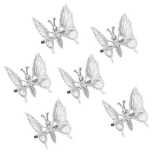 6Pcs 3D Metal Moving Butterfly Hair Clips, Cute Barrettes and Clamps, 90S Nostal