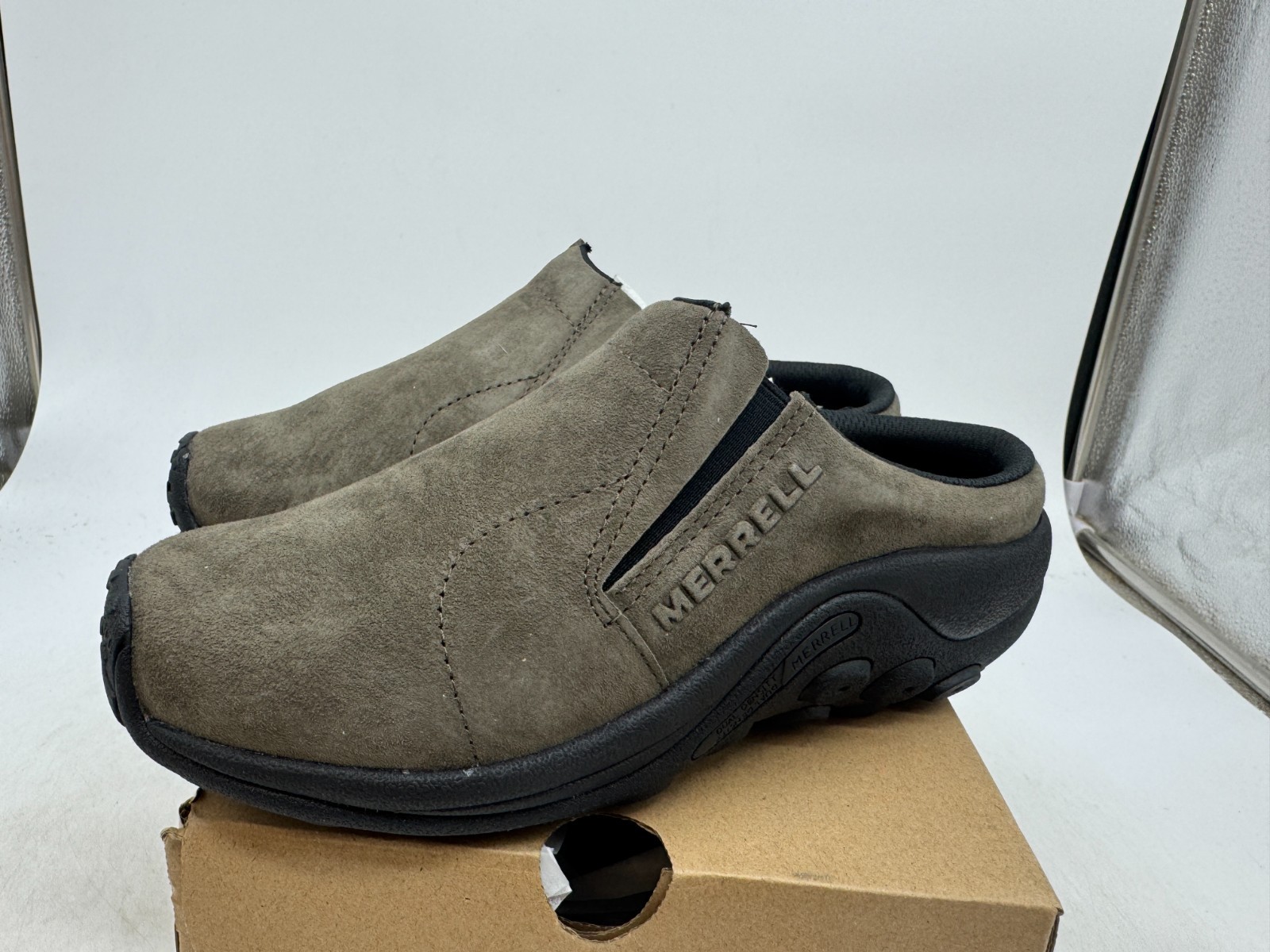 Merrell Jungle Slide Zoccoli Donna Gunsmoke Scamosciato Slip On Punta Tonda Comfort 6 5