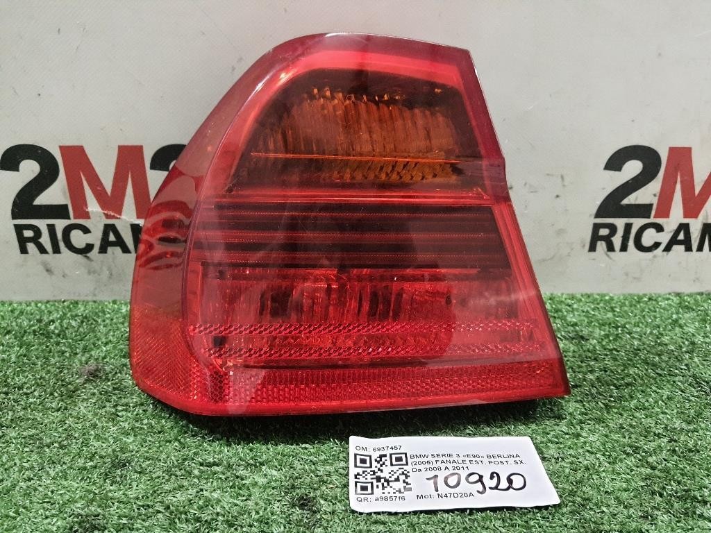 STOP FANALE POSTERIORE SINISTRO PER BMW Serie 3 E90 Berlina 6937457 N47D20A (05
