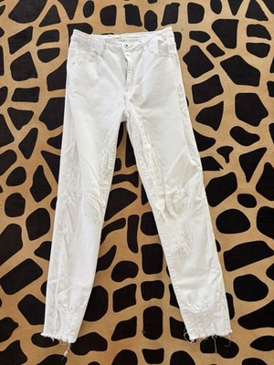   Stylische Elara Damenjeans Gr. 42   Weiß   Destroyed-Look   Top Zustand  