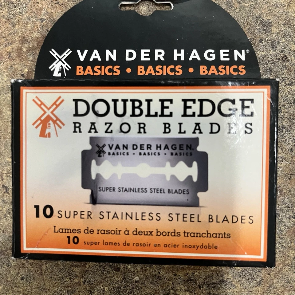 Hojas de afeitar Van Der Hagen de doble filo de acero inoxidable, 3 paquetes de 10 Foto 4 de 4