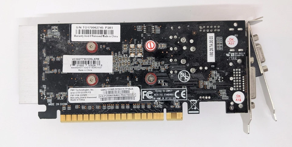 PNY NVIDIA GeForce GT 730 1GB GDDR5 PCIe x16 Graphics Card VCGGT7301D5LXPB LowPF - Image 4 of 4