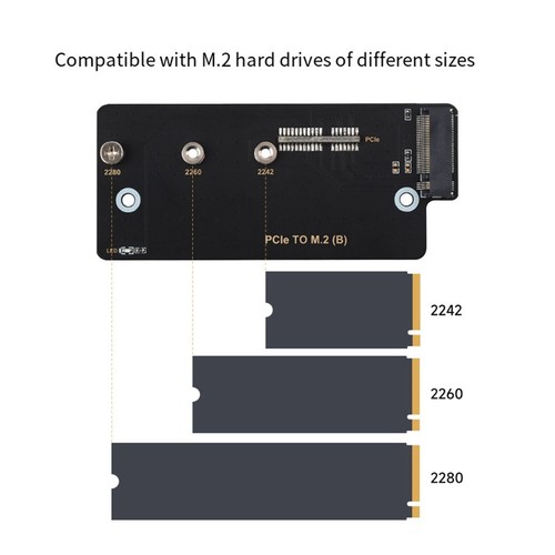 For CM4 PCIe to M.2 NVMe SSD HAT Expansion Board for Compute Module 45556 - Afbeelding 3 van 10