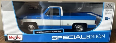 1:18 Maisto 1974 Chevrolet C10 Cheyenne Super Pickup Truck Vehicle