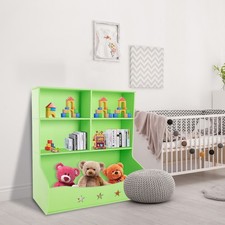 3 Tier Low Bookcase Display Shelving Storage Shelves PVC Board Unit Stand USA