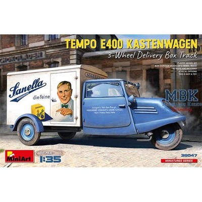 MINIART MA38047 Tempo E400 Kastenwagen 3-Wheel Delivery Box Truck