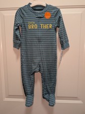 Infants Little Brother Outfit Baby Sleeper 9 Months Baby Gift