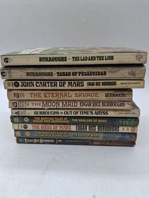 Edgar Rice Burroughs Book Lot Of 10 Vintage Read DESCRIPTION