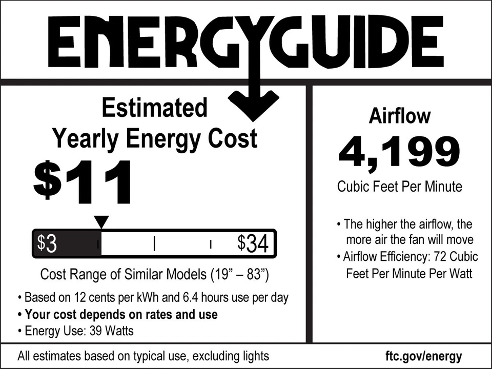 Craftmade TMPH445 Tempo Hugger 44" 5 Blade Indoor Ceiling Fan - - White - Image 3 of 4